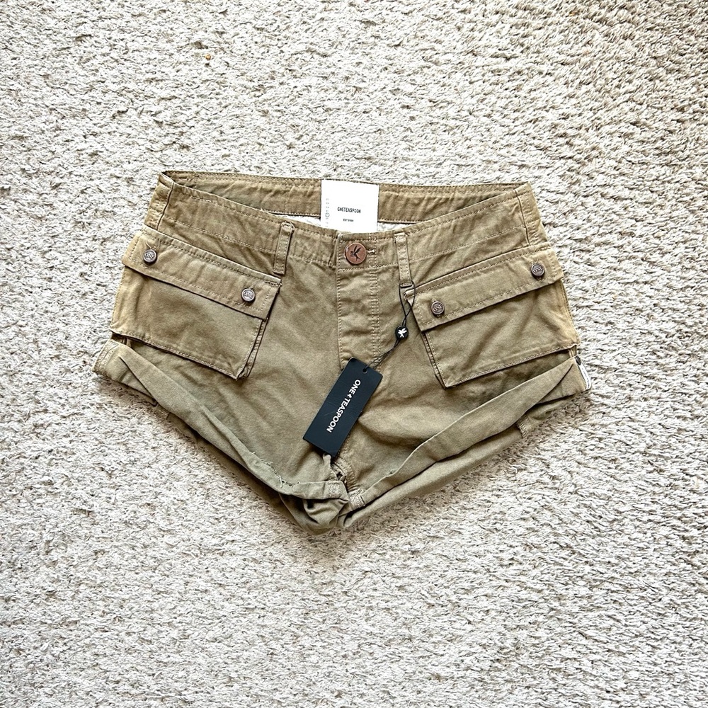 One teaspoon green mini shorts